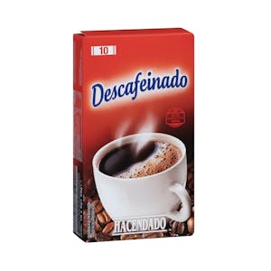 Café soluble descafeinado en sobres Hacendado