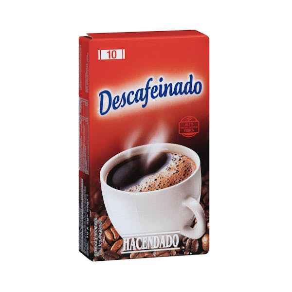 Café soluble descafeinado en sobres Hacendado
