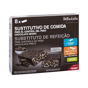 Barritas Sustitutivo de comida Belladieta sabor chocolate negro