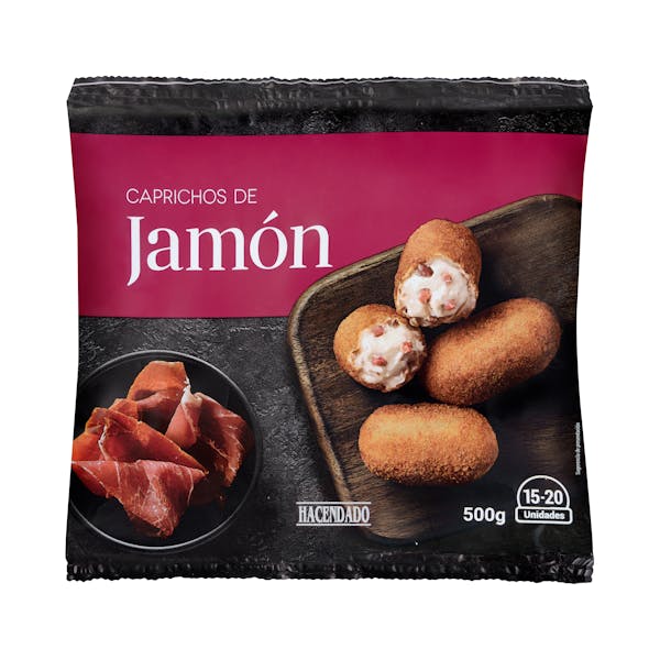 Croquetas caprichos de jamón Hacendado ultracongeladas Mercadona