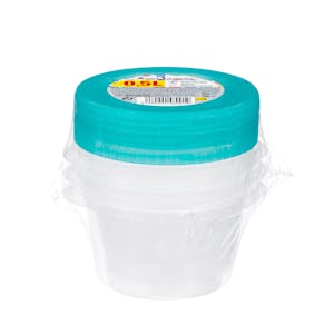 Recipiente de plástico redondo 0,5L Bosque Verde