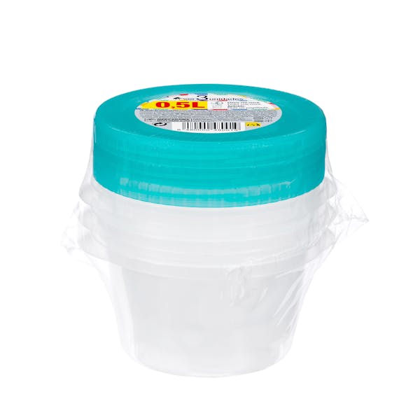 Recipiente de plástico redondo 0,5L Bosque Verde