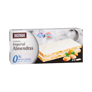 Turrón imperial con almendras Hacendado 0% sin azúcares añadidos