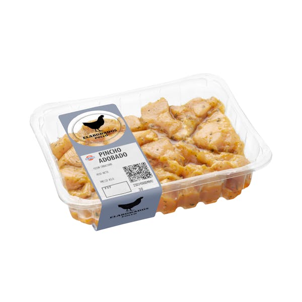 Pinchos de pollo sin varilla adobados