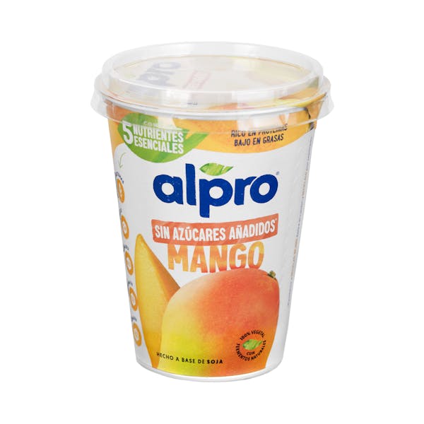 Postre de soja sabor mango Alpro sin azúcares añadidos