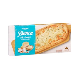 Pizza Bianca con ajo y 3 quesos Hacendado ultracongelada