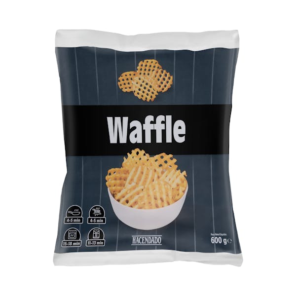 Patatas prefritas Waffle con piel Hacendado ultracongeladas