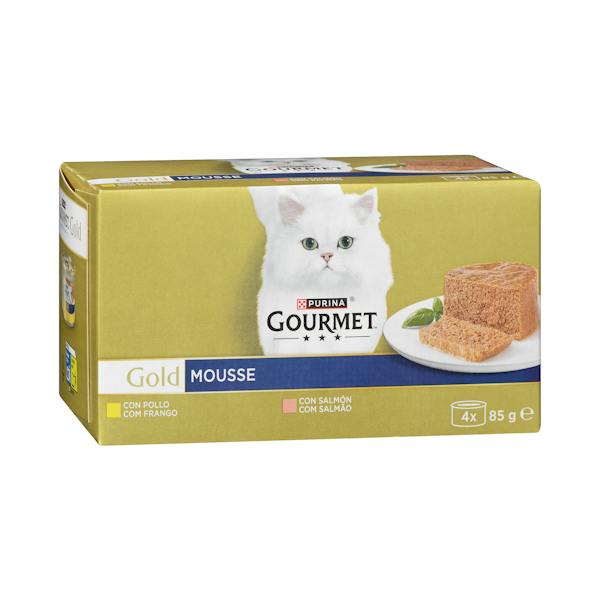 Imagen de Mousse de carne y pescado Gourmet Gold gato adulto Purina