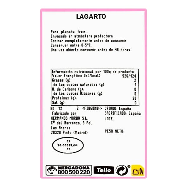 Lagarto de cerdo