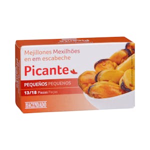 Mejillones picantes en escabeche Hacendado pequeños