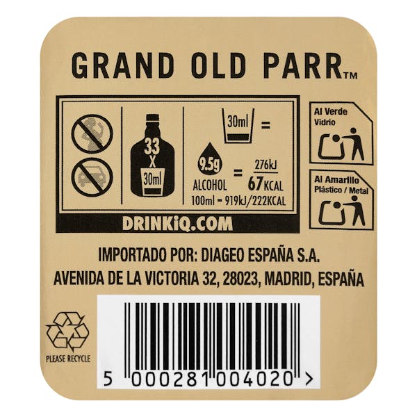 Whisky escocés Grand Old Parr 12 años