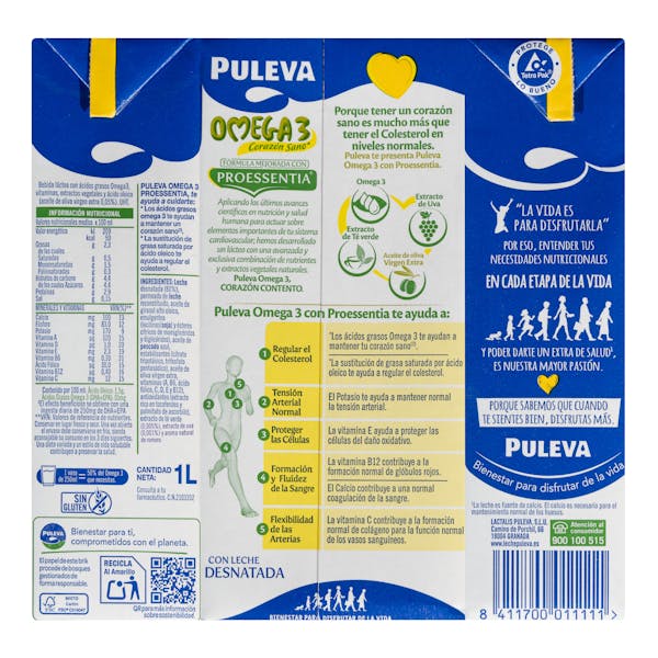 Bebida láctea Omega 3 Puleva con leche desnatada