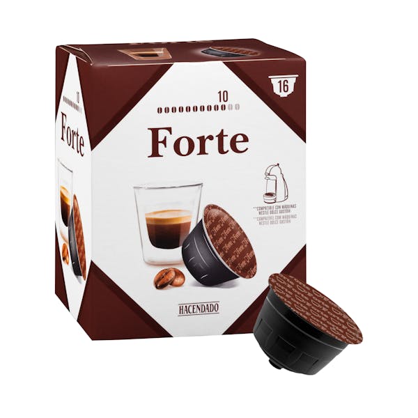 Café en cápsula forte Hacendado