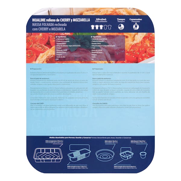 Molde de aluminio cuadrado 2,7L Alibérico