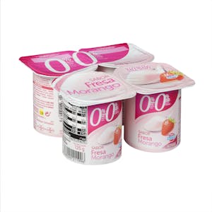 Yogur sabor fresa Hacendado 0% m.g 0% sin azúcares añadidos