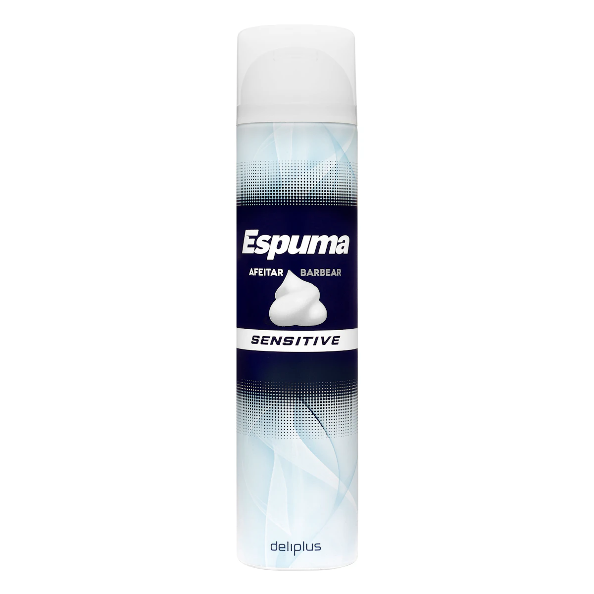 Espuma de afeitar Sensitive Deliplus manteca de cacao – Mercadona – صورة إعلانية للمنتج