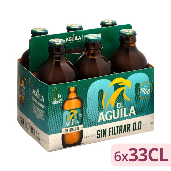 Cerveza 0,0% sin alcohol El Águila sin filtrar