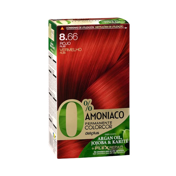 Coloración permanente 8.66 rojo rubí Deliplus 0% amoníaco