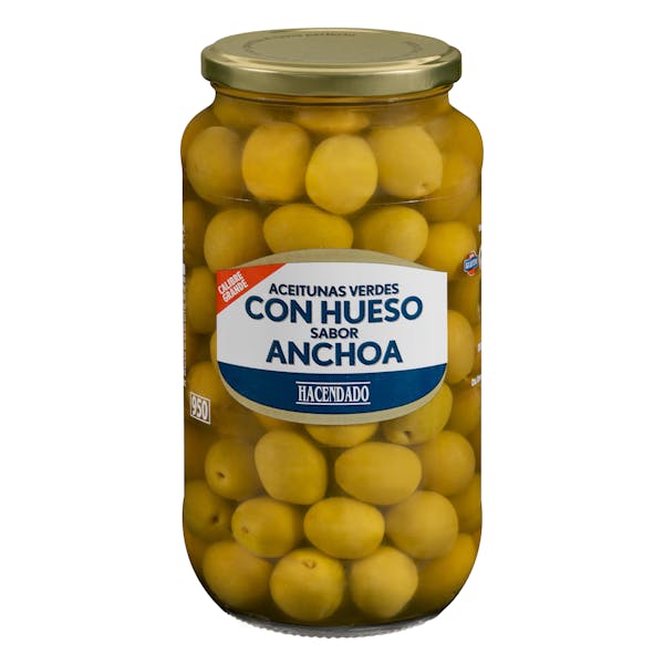 Aceitunas verdes con hueso Hacendado sabor anchoa
