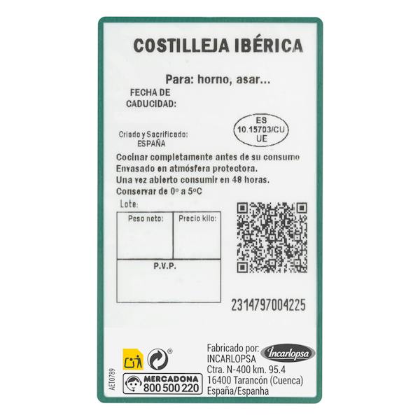 Etiqueta / ingredientes