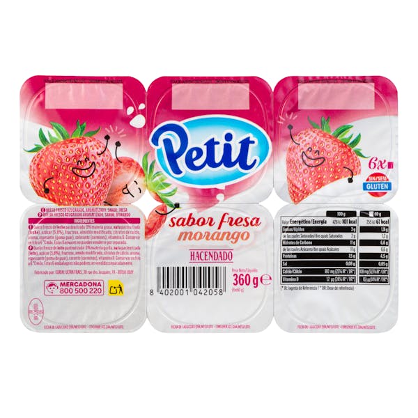 Petit sabor fresa Hacendado
