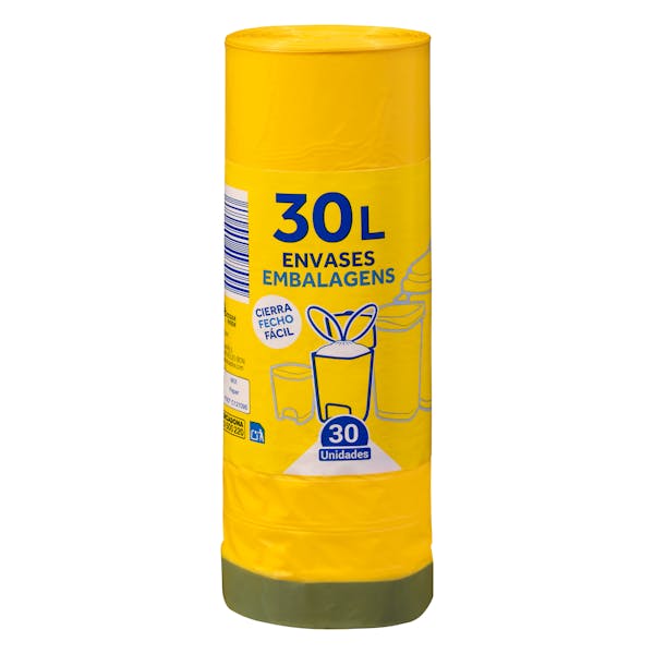 Bolsa de basura envases Bosque Verde 30L cubo mediano