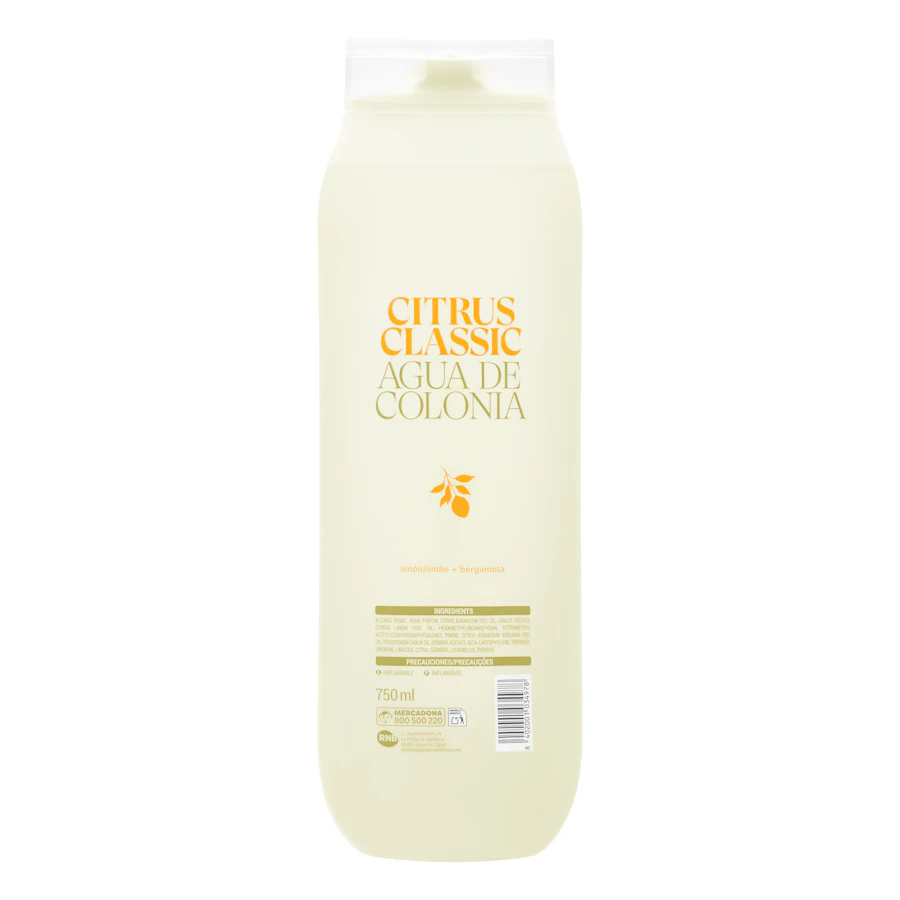 Agua de colonia Deliplus Citrus Classic – Mercadona – صورة المنتج