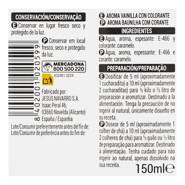 Aroma de vainilla Hacendado