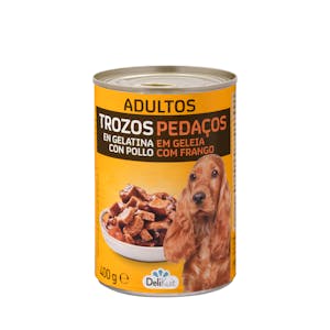 Trozos en gelatina perro adulto con pollo