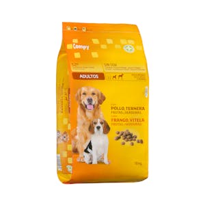 Comida perro adulto Compy con pollo, ternera, frutas y verduras
