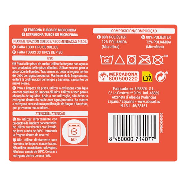 Fregona Microfibra Resistente Bosque Verde