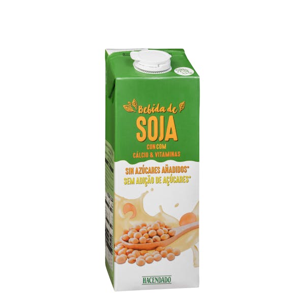 Bebida de soja con calcio y vitaminas sin azúcares añadidos Hacendado