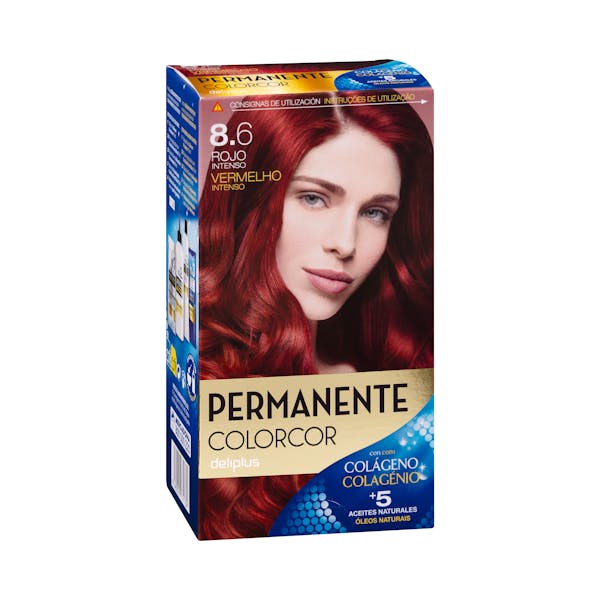 Coloración permanente 8.6 rojo intenso Deliplus