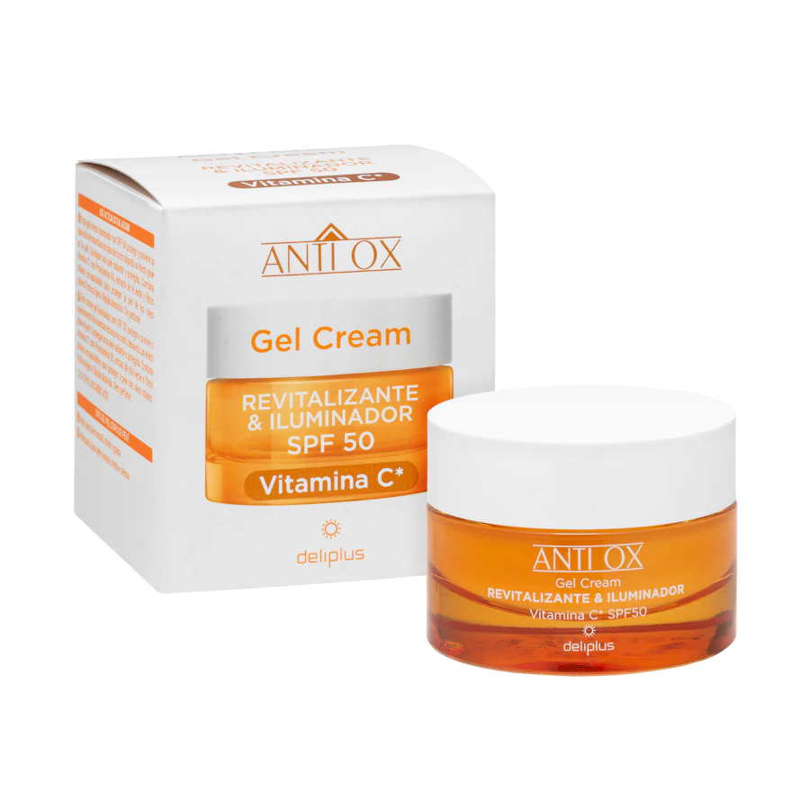 Crema facial gel revitalizante & iluminador Anti Ox con FPS 50 y Vitamina C – Mercadona – صورة المنتج