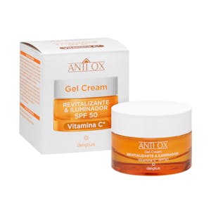 Gel crema facial revitalizante & iluminador Anti Ox Deliplus con FPS 50 y Vitamina C