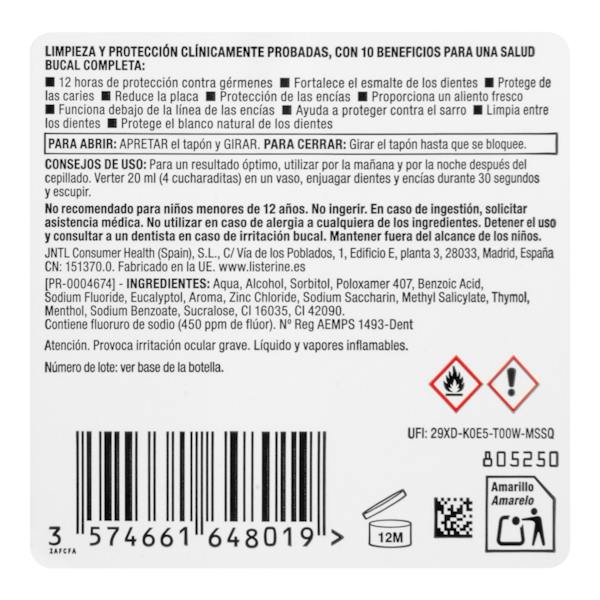 Etiqueta / ingredientes