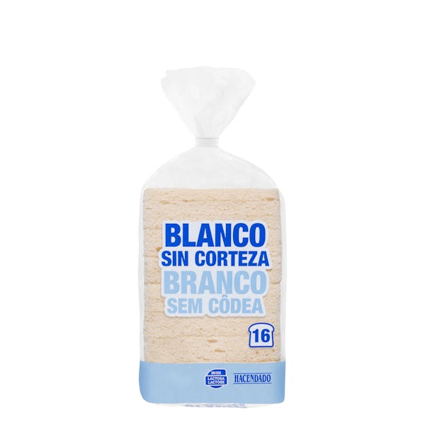 Imagen de Pan de molde blanco sin corteza Hacendado