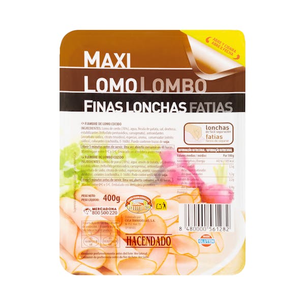 Imagen de Maxi lomo Hacendado finas lonchas