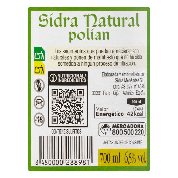 Sidra natural Polían