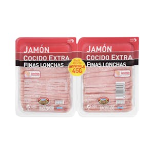 Jamón cocido extra Hacendado finas lonchas