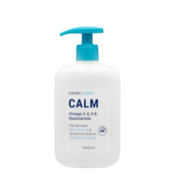 Loción corporal Calm Deliplus omega 3, 6, 9 y niacinamida