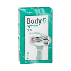 Maquinilla Depilación Recargable Deliplus Body System 6 Hojas 1 UD