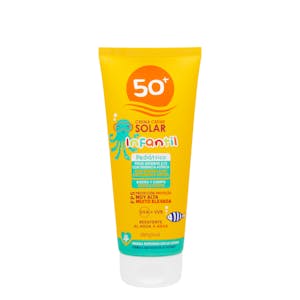 Crema protección solar infantil FPS 50+ Deliplus para pieles sensibles y atópicas