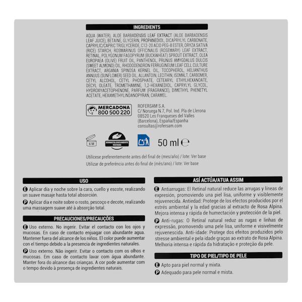 Etiqueta / ingredientes