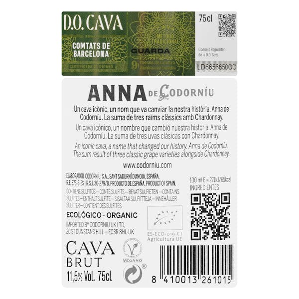 Cava brut Anna Codorníu