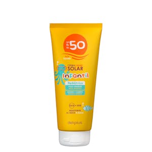 Crema protección solar infantil FPS 50 Deliplus para pieles sensibles
