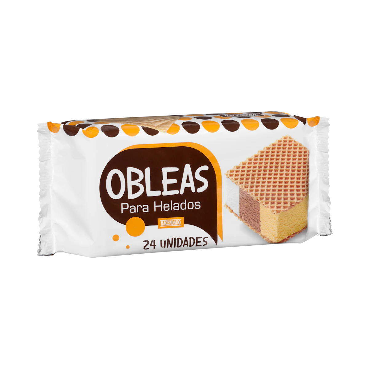 Obleas para helado Hacendado – Mercadona – صورة إعلانية للمنتج