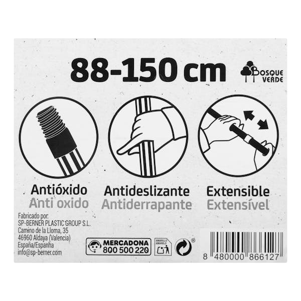 Palo extensible antideslizante Bosque Verde 88 - 150 cm