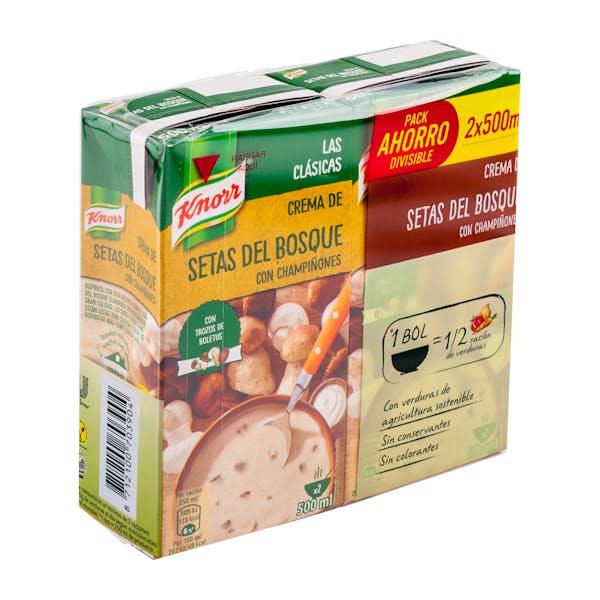 Crema de setas del bosque Knorr con champiñones Mercadona compra online Crema de setas del bosque Knorr con champiñones Mercadona compra online