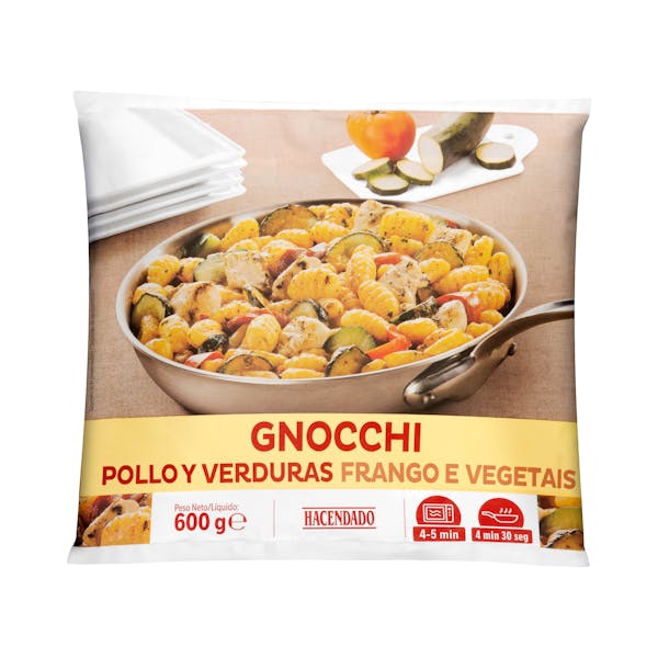 Imagen de Gnocchi de pollo y verduras Hacendado ultracongelados